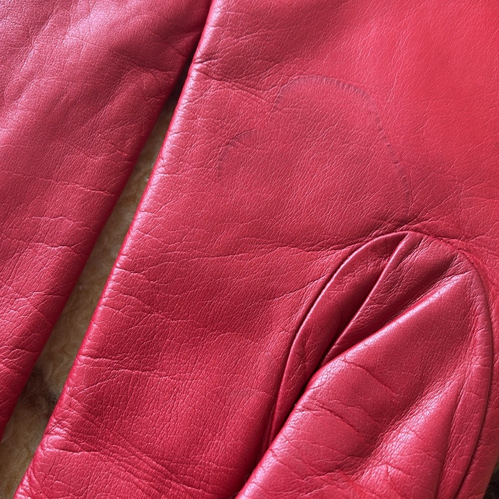Made in Italy Leather Gloves with rabbit fur lining - Picture 3 of 8